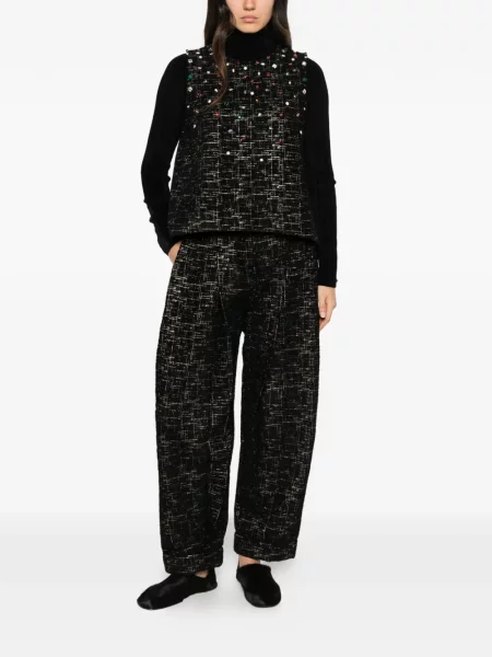 Pantaloni La Doublej tricotate negru