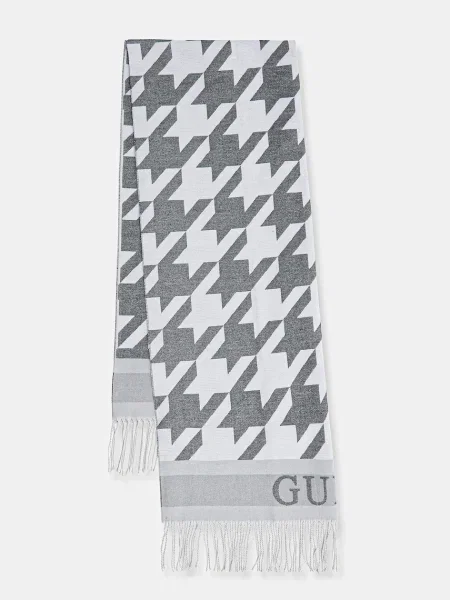 Шал Guess мъжки с принт сиво
