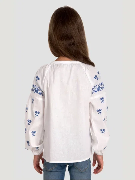 Детская рубашка Folk Moda белая