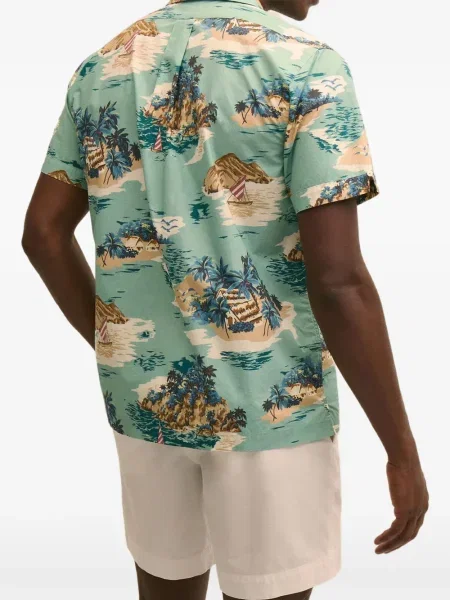 Cămașă Brooks Brothers cu imagine verde