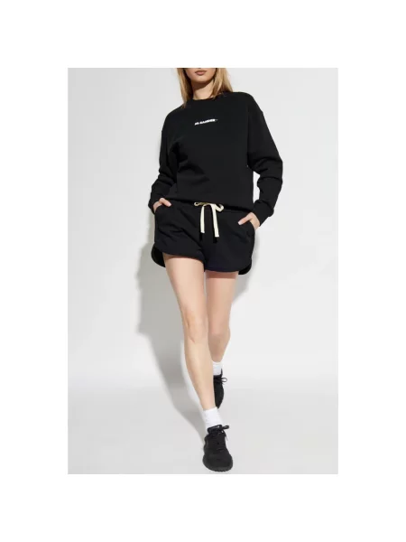 Szorty Jil Sander z logo czarne