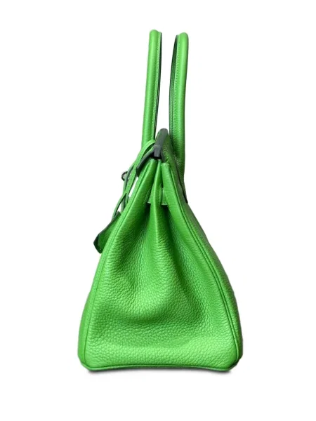 Kožená kožená taška Hermès Pre-owned zelená