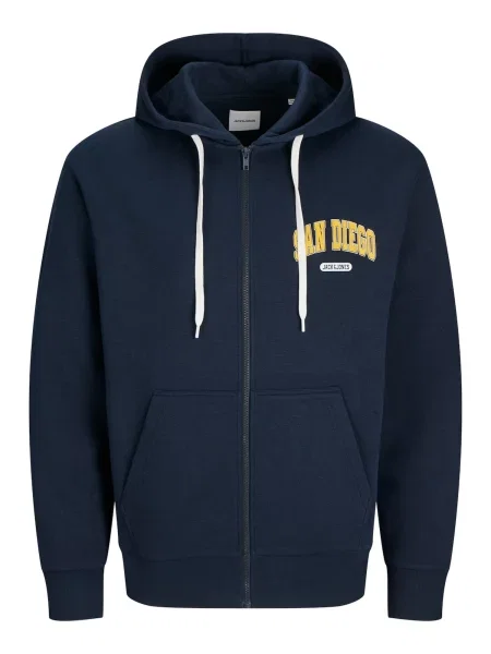 JACK & JONES Hanorac JJEBradley albastru marin / galben alb