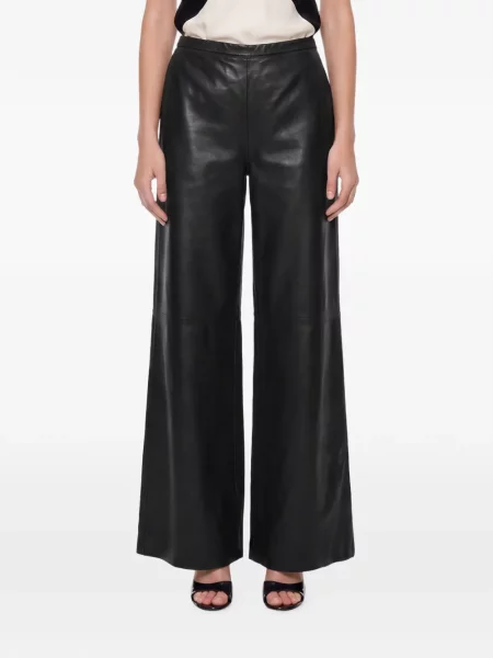 Pantaloni Forte_forte din piele verde