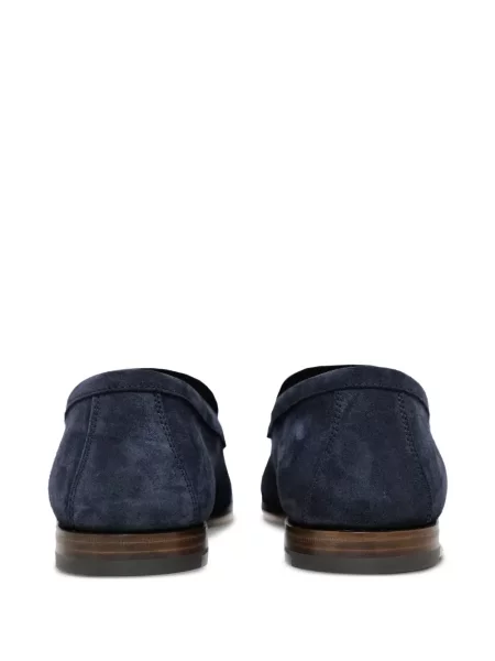 Велурени slip-on лоуфъри Church's синьо