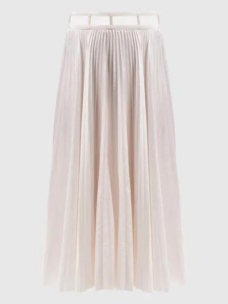 Спідниця плісе з шовком Christian Dior біла
