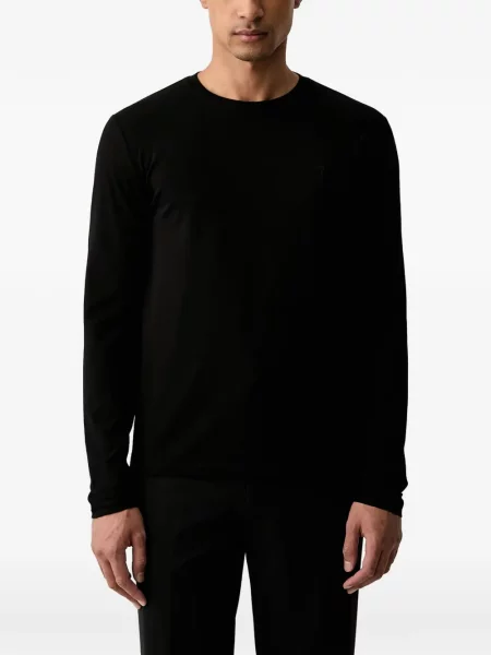 Lung tricou Trussardi cu decolteu rotund negru