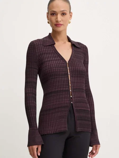 BOSS cardigan femei light violet