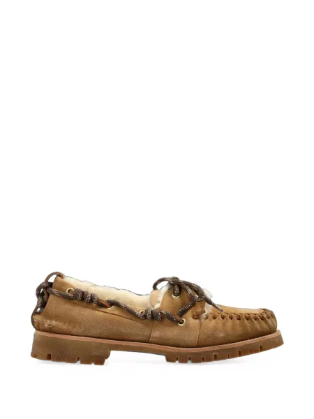 Pantofi Golden Goose cu blană maro