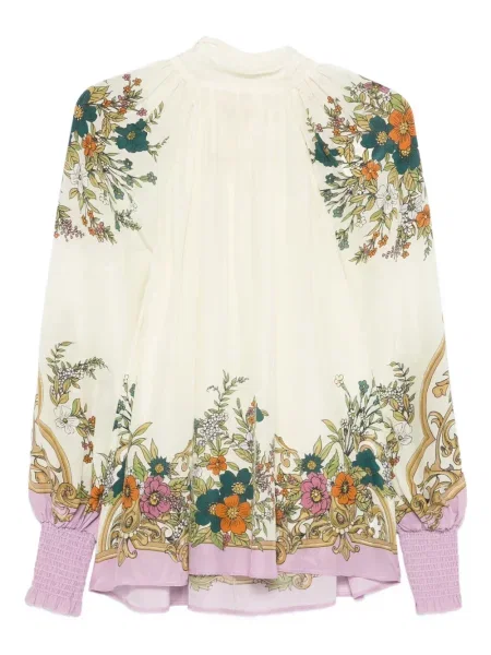 Bluză Alemais cu model floral cu imagine alb