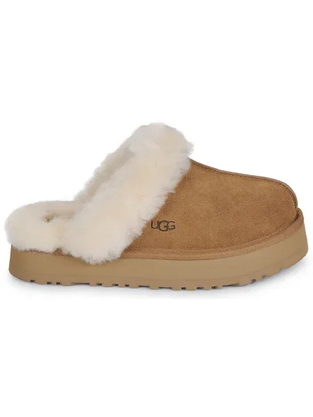 UGG papuci din piele întoarsă maro