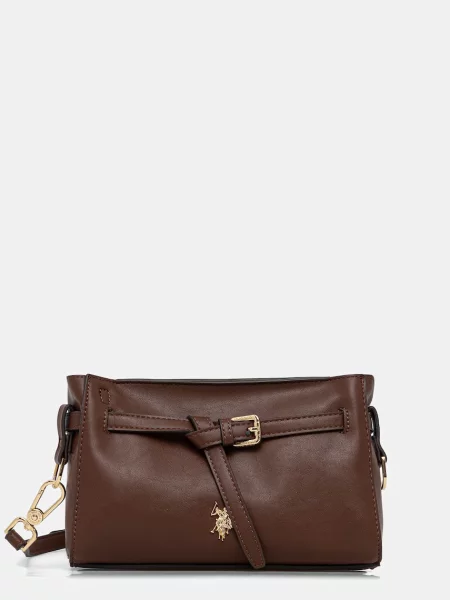 U.S. Polo Assn. listonoszka z imitacji skóry GUILDFORD brązowa