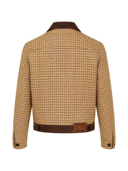 Geacă Andersson Bell în carouri din tweed galben