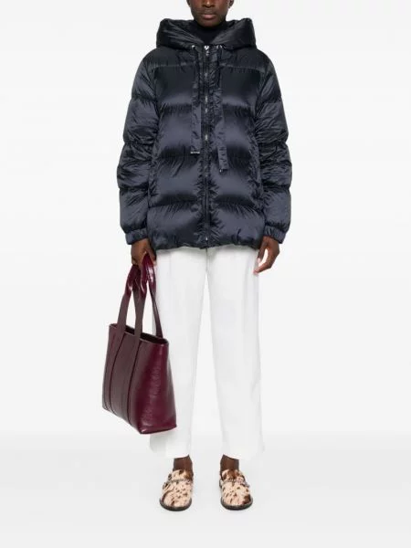 Pūkinė striukė Max Mara mėlyna