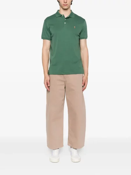 Polo majica Polo Ralph Lauren s vezom zelena