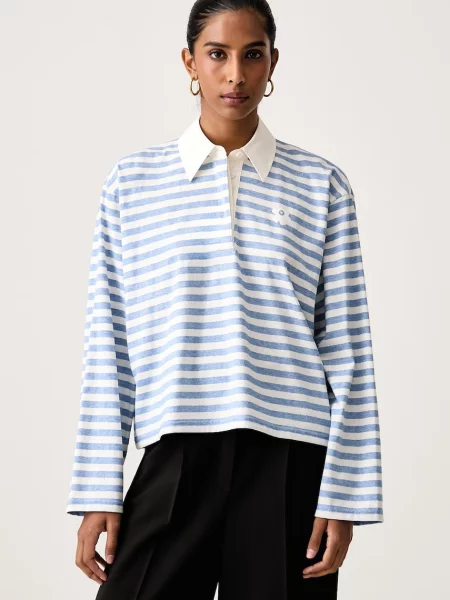 Tricou cu mânecă lungă Marimekko albastru