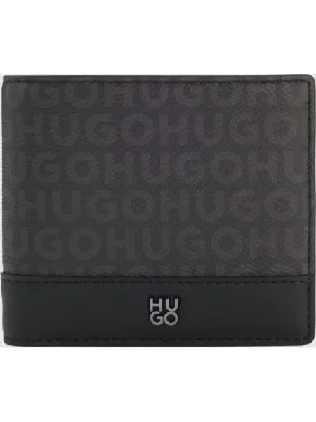 HUGO portofel Coin M negru