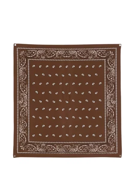 Fular P.a.r.o.s.h. cu imagine cu model paisley maro