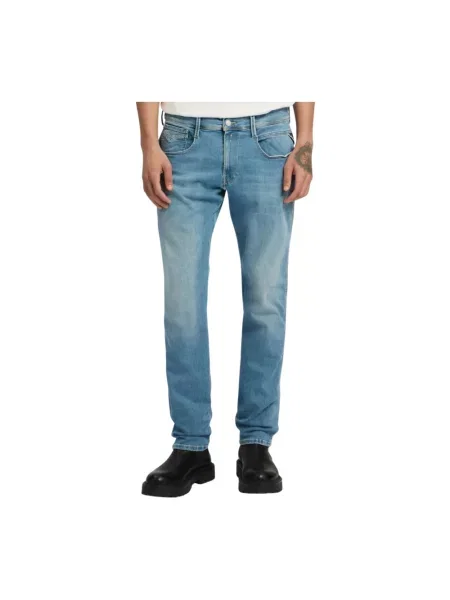 Jeansy Replay Anbass niebieskie