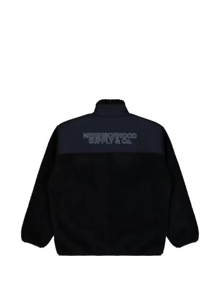 Geacă Neighborhood din fleece negru