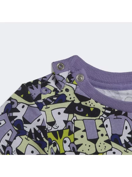 Komplet dresowy dziecięcy Adidas żółty
