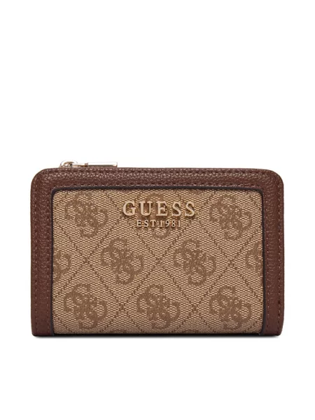 Guess Portfel Lindsey Slg brązowy