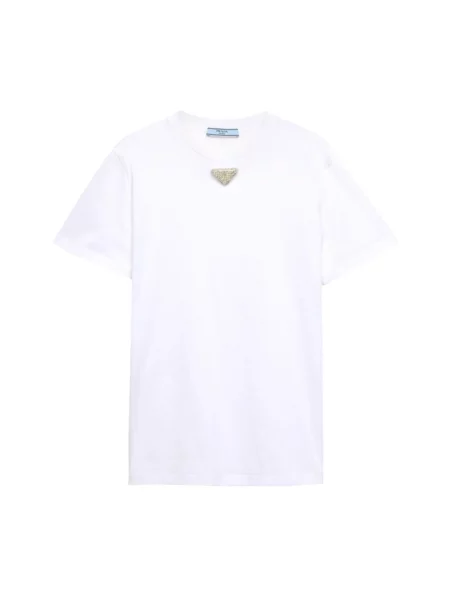 PRADA ホワイト Tシャツ ロゴプリント 本日限定特価】PRADA 春夏 ロゴプリントTシャツ [本日特価|新品