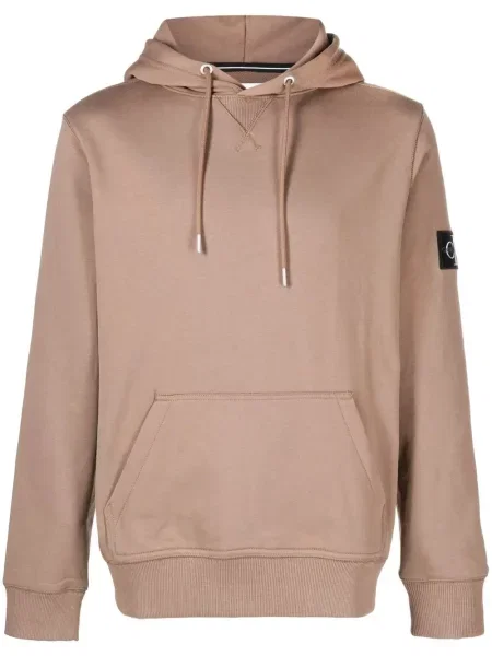 Izolat hanorac cu glugă Calvin Klein Jeans maro