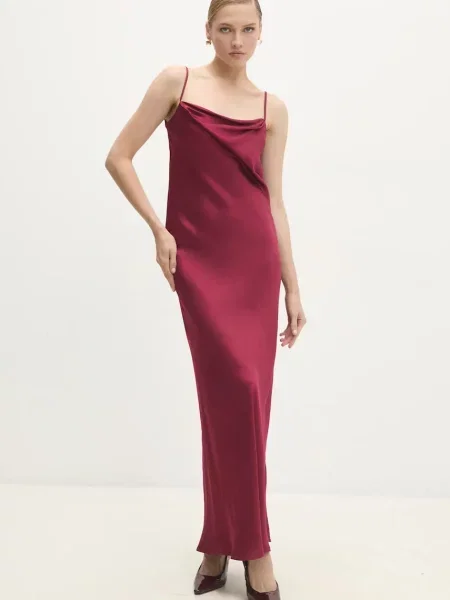 Answear Lab rochie rosu maxi drept