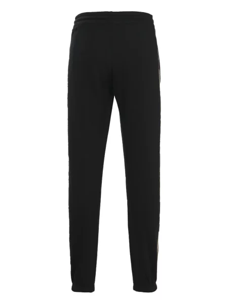 Tricou polo Adidas cu dungi alergare cu autograf negru