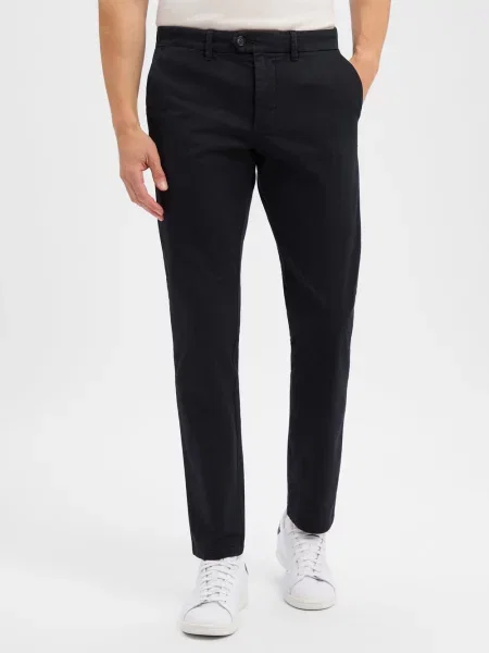 Finshley & Harding spodnie chino Mężczyźni czarny