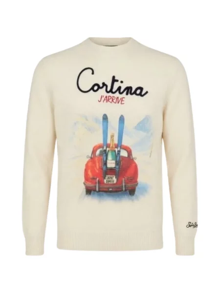 Pulover Mc2 Saint Barth cu broderie de lână