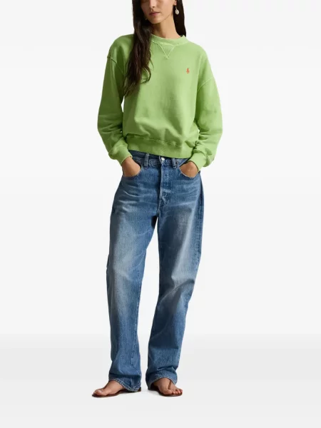 Ριγέ δερμάτινος κάλτσες Polo Ralph Lauren με κορδόνι μαύρο