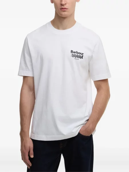 Tricou Barbour cu imagine alb