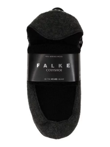 Skarpety z elastycznymi prążkowanymi ściągaczami model ‘COSYSHOES' Falke czarne