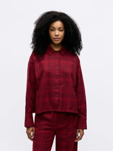 Calvin Klein Underwear Bluză de noapte / burgundy roșu