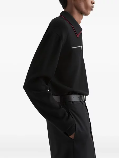 Polo Jil Sander de lână negru