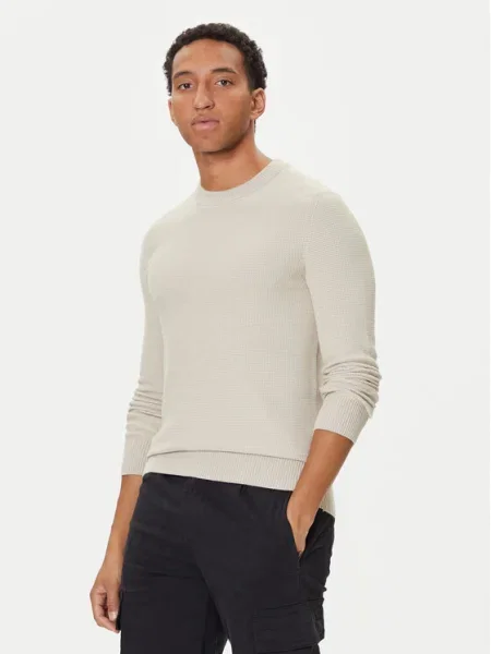 BOSS Pulover Klapok bej