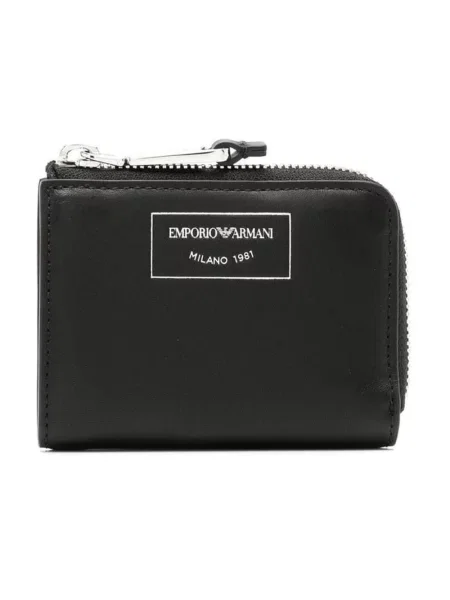Portfel Emporio Armani skórzany czarny