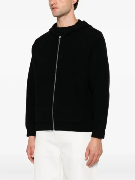 Hanorac cu glugă Stüssy de lână negru