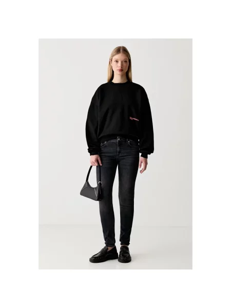 Skinny jeansy skinny Karl Lagerfeld czarne
