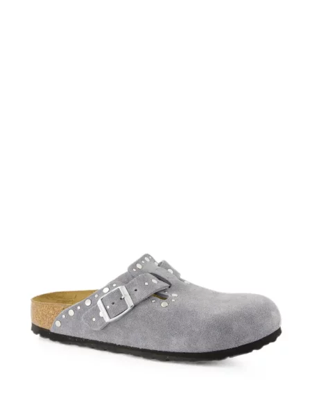 Papuci tip mules Birkenstock cu nituri albastru