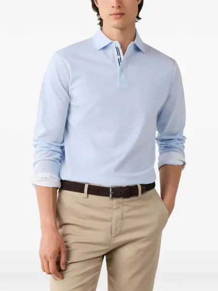 Lung tricou polo Hackett London albastru