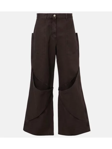 Džínsy The Attico s vysokým pásom hnedá