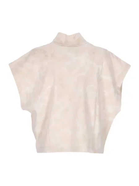 Koszulka Nike z wysokim kołnierzem na ramiączkach beżowa