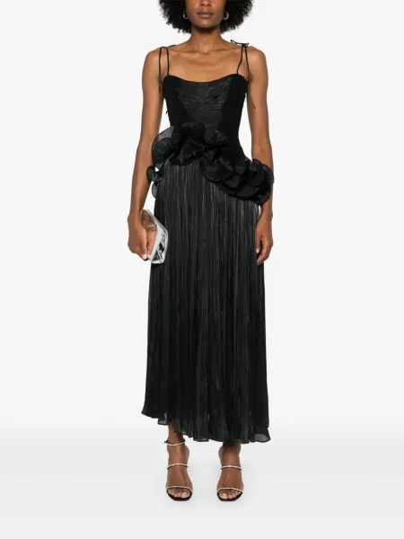 Rochie maxi Ana Radu cu volane de costum negru