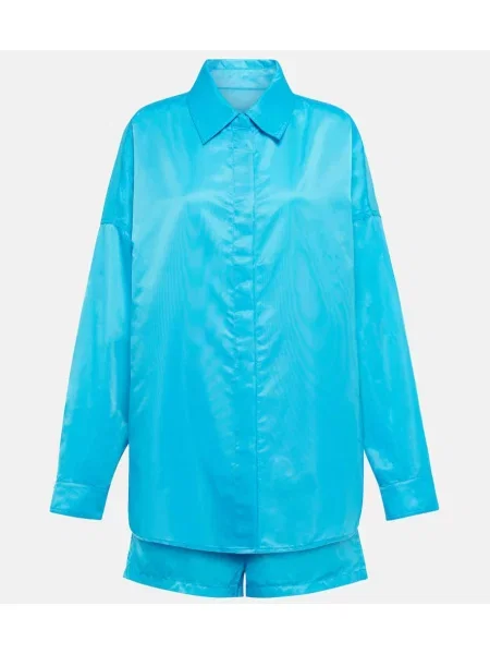 Pantaloni scurți The Frankie Shop cu perle albastru