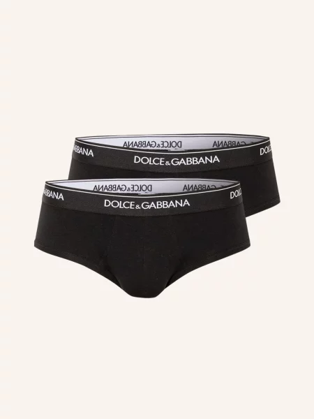 Dolce & Gabbana Slipové Kalhotky 2 Kusy V Balení černá