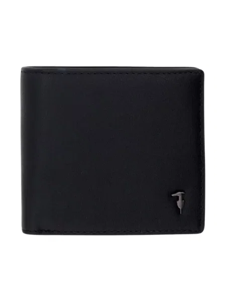 Trussardi portfel skórzany czarny