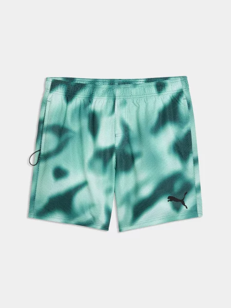 Шорти для плавання PUMA Swim Printed Raster комбінований верх зелений